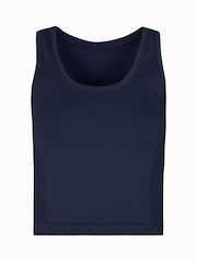 Синий - Sweaty Betty Athlete Crop Seamless Workout Vest - Image 7 of 8