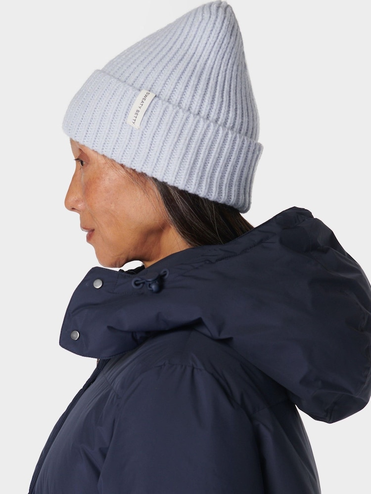 Sweaty Betty Blue Snowfall Winter Knitted Beanie - Image 2 of 4