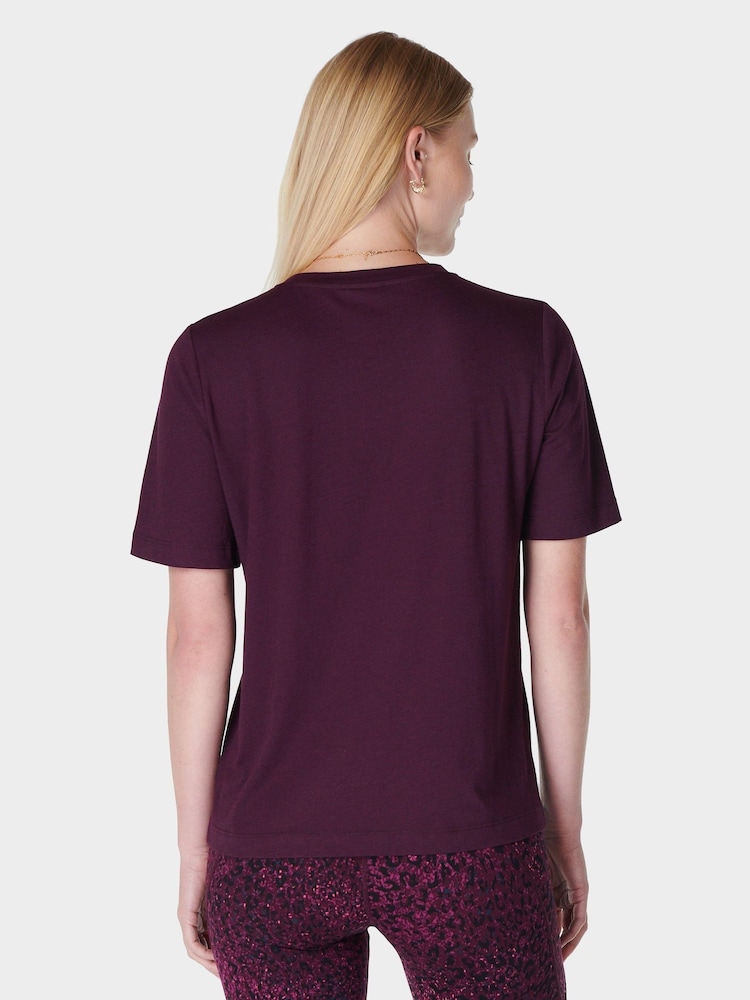 Sweaty Betty Purple Essential Crew Neck T-Shirt - Image 2 of 7