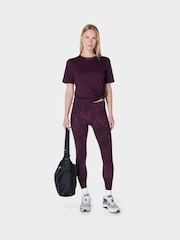 Sweaty Betty Purple Essential Crew Neck T-Shirt - Image 3 of 7