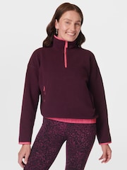 Sweaty Betty Purple Mallow Half Zip Pullover Sweat Top - Image 1 of 8