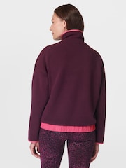 Sweaty Betty Purple Mallow Half Zip Pullover Sweat Top - Image 2 of 8