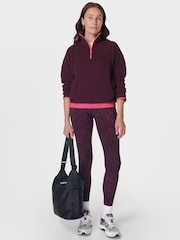 Sweaty Betty Purple Mallow Half Zip Pullover Sweat Top - Image 4 of 8