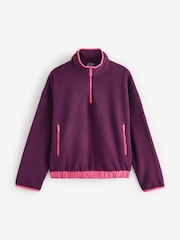 Sweaty Betty Purple Mallow Half Zip Pullover Sweat Top - Image 7 of 8