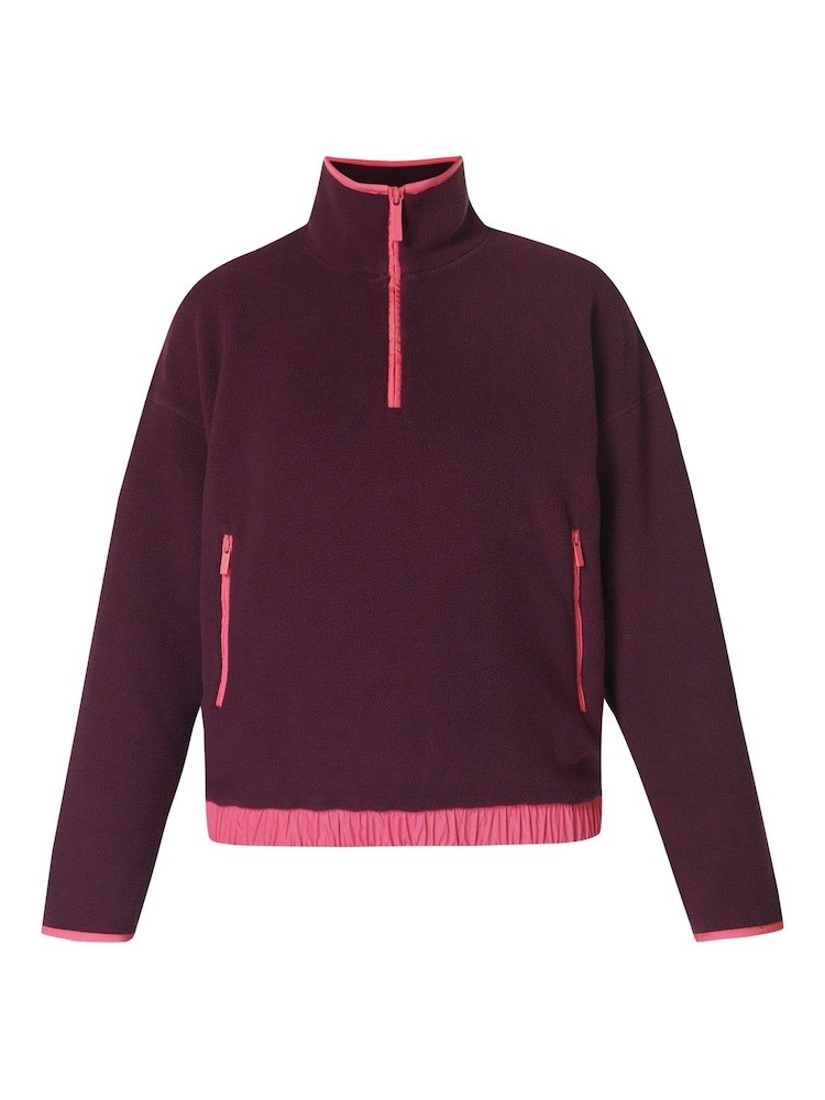 Sweaty Betty Purple Mallow Half Zip Pullover Sweat Top - Image 8 of 8