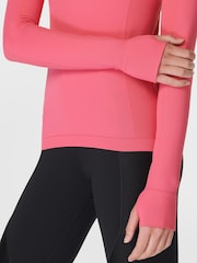 Sweaty Betty Pink Athlete Seamless Workout Long Sleeve Top - Image 5 of 7