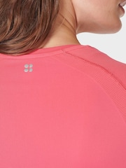 Sweaty Betty Pink Athlete Seamless Workout Long Sleeve Top - Image 6 of 7