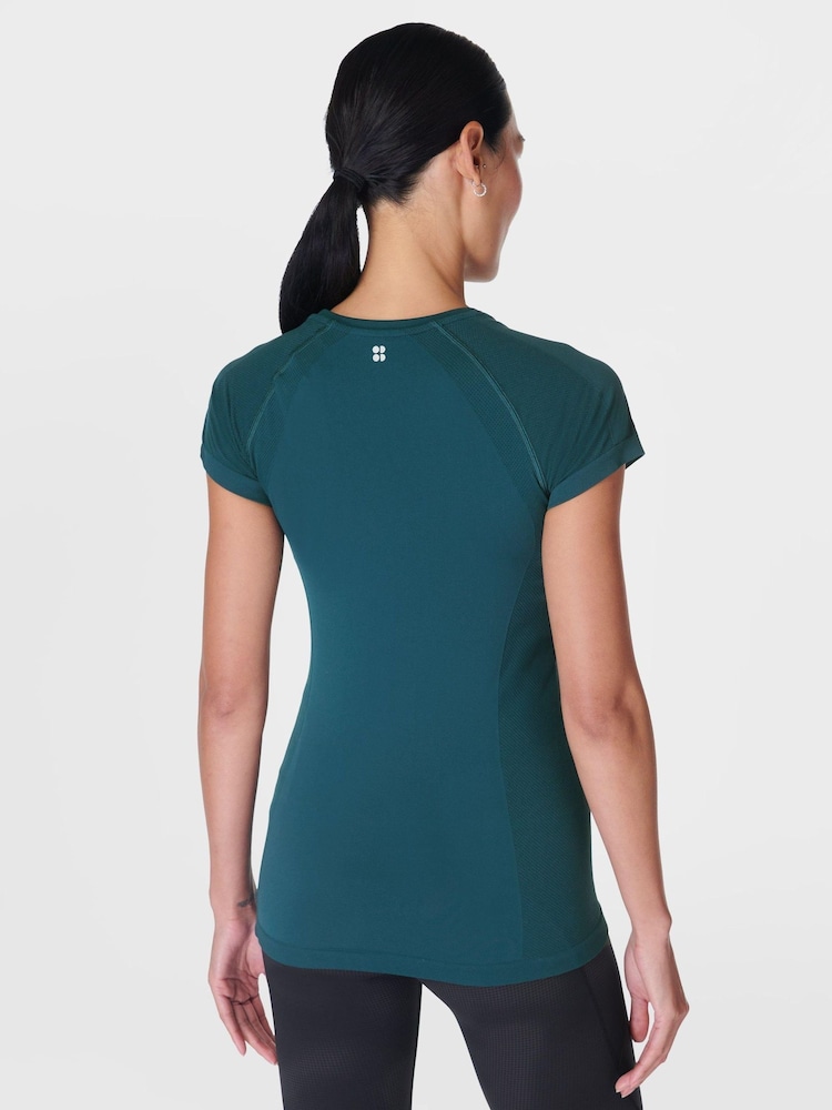 Sweaty Betty Neon Green Athlete Seamless Workout T-Shirt - Image 2 of 7 Sweaty Betty Neon Green Athlete Seamless Workout T-Shirt - Image 2 of 7