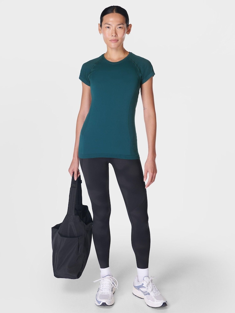Sweaty Betty Neon Green Athlete Seamless Workout T-Shirt - Image 4 of 7