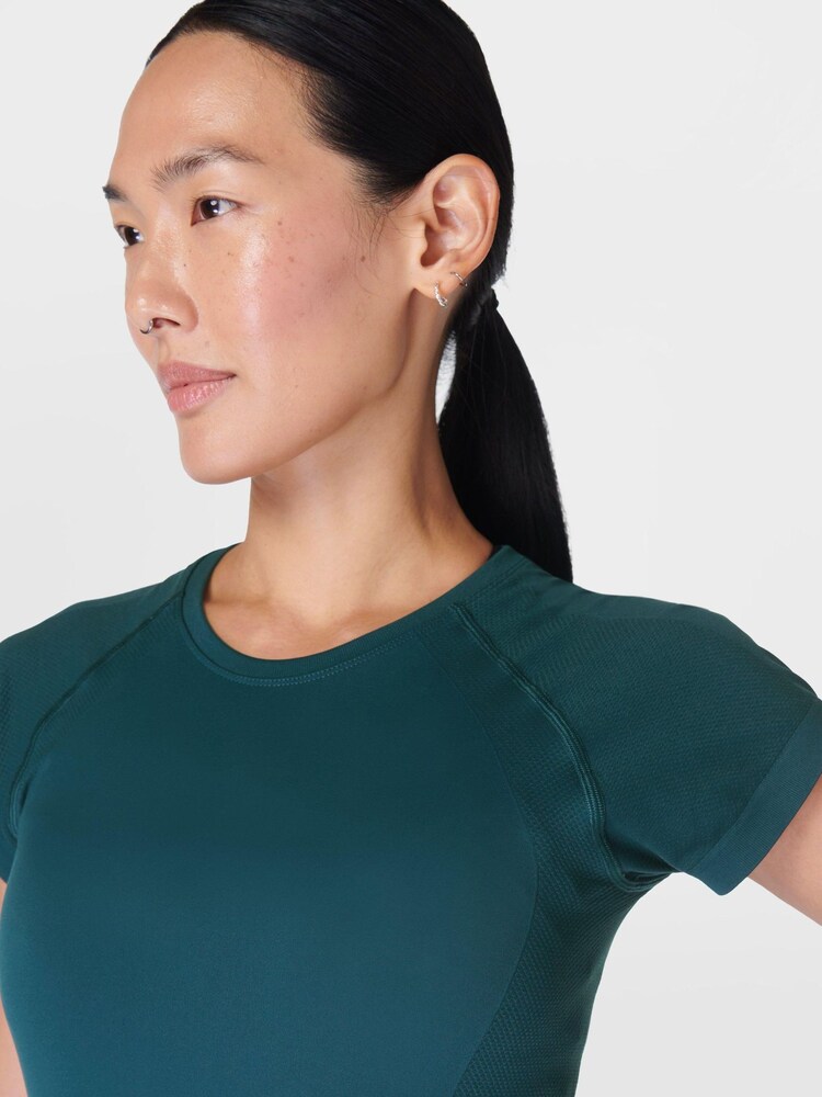 Sweaty Betty Neon Green Athlete Seamless Workout T-Shirt - Image 5 of 7