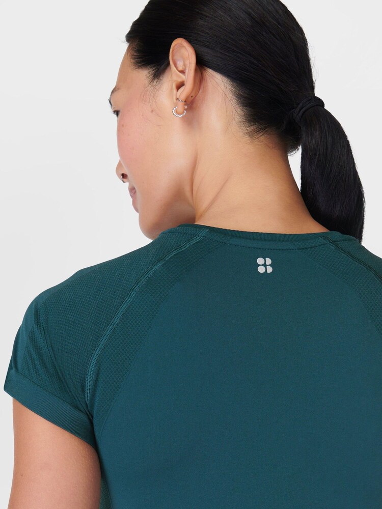 Sweaty Betty Neon Green Athlete Seamless Workout T-Shirt - Image 6 of 7
