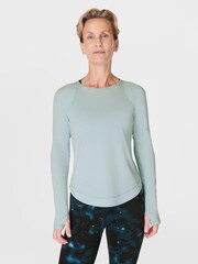 Sweaty Betty Blue Breathe Easy Long Sleeve Top - Image 2 of 7