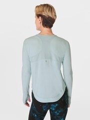 Sweaty Betty Blue Breathe Easy Long Sleeve Top - Image 3 of 7
