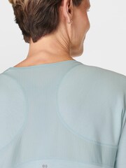 Sweaty Betty Blue Breathe Easy Long Sleeve Top - Image 5 of 7