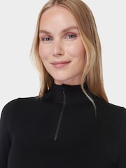 Sweaty Betty Black Mindful Flex Half Zip Long Sleeve Top - Image 5 of 6