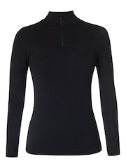 Sweaty Betty Black Mindful Flex Half Zip Long Sleeve Top - Image 6 of 6