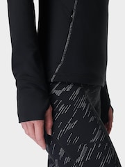 Sweaty Betty Black Green Therma Boost Running Half Zip Sweatshirt - Image 6 of 8