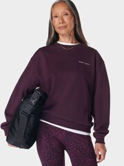 Sweaty Betty Purple Revive Crew Neck Sweatshirt - Image 1 of 6