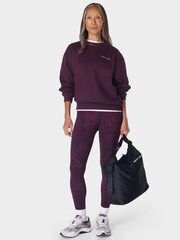 Sweaty Betty Purple Revive Crew Neck Sweatshirt - Image 3 of 6