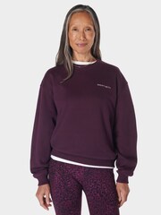 Sweaty Betty Purple Revive Crew Neck Sweatshirt - Image 4 of 6