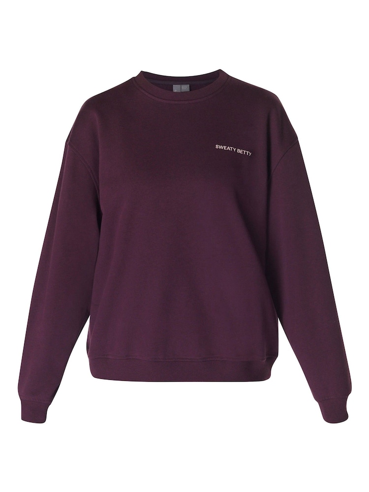 Sweaty Betty Purple Revive Crew Neck Sweatshirt - Image 6 of 6 Sweaty Betty Purple Revive Crew Neck Sweatshirt - Image 6 of 6
