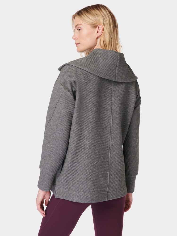 Sweaty Betty Dark Grey Radiant Half Zip Sweatshirt - Image 2 of 8