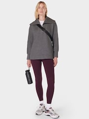Sweaty Betty Dark Grey Radiant Half Zip Sweatshirt - Image 4 of 8