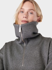 Sweaty Betty Dark Grey Radiant Half Zip Sweatshirt - Image 5 of 8