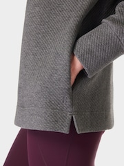 Sweaty Betty Dark Grey Radiant Half Zip Sweatshirt - Image 6 of 8