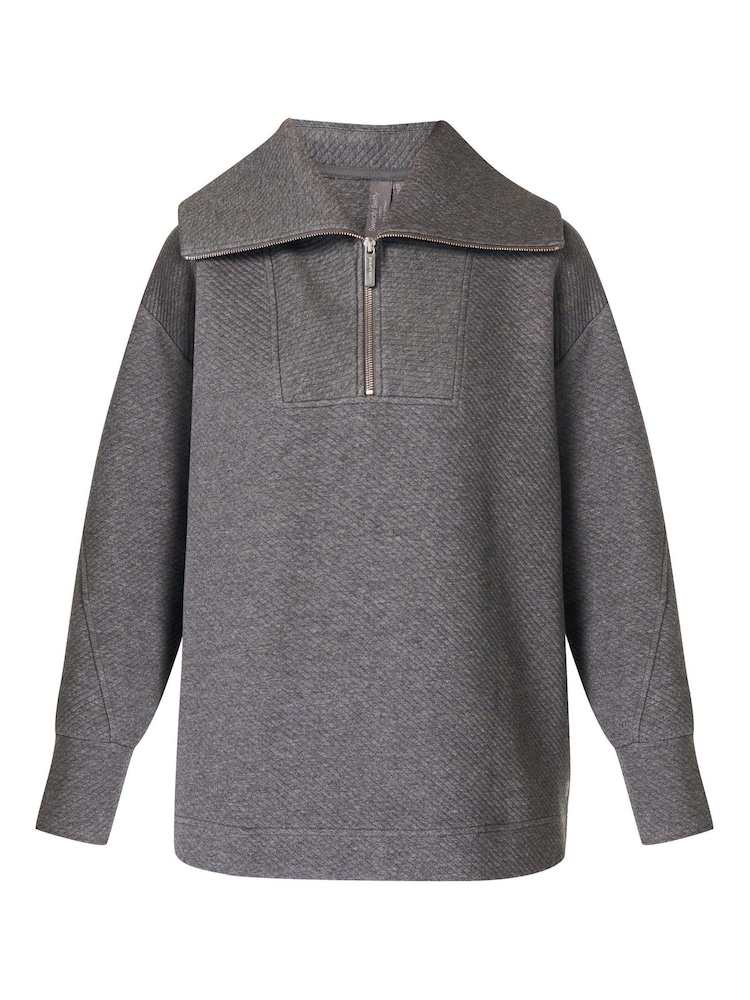 Sweaty Betty Dark Grey Radiant Half Zip Sweatshirt - Image 8 of 8