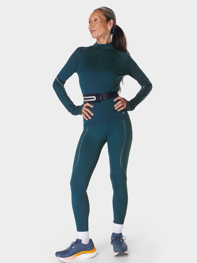 Sweaty Betty Green Full Length Therma Boost 7/8 Running Leggings - Image 1 of 10