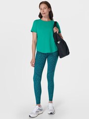 Sweaty Betty Green Breathe Easy T-Shirt - Image 3 of 7