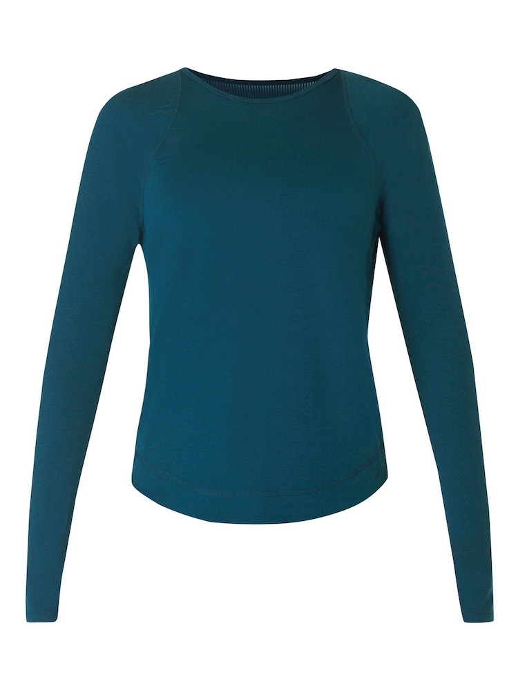 Sweaty Betty Green Breathe Easy Long Sleeve Top - Image 6 of 6