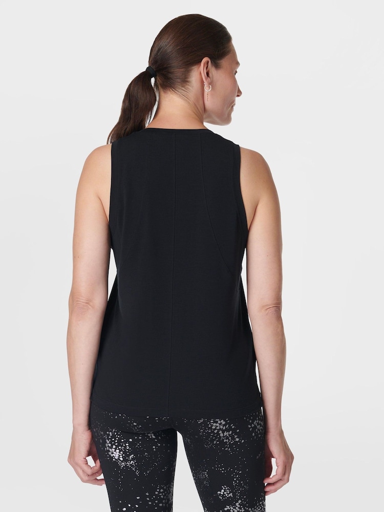 Sweaty Betty Black Soft Flow Studio Vest - Image 2 of 8 Sweaty Betty Black Soft Flow Studio Vest - Image 2 of 8