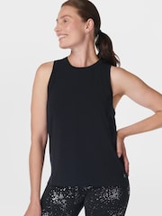 Sweaty Betty Black Soft Flow Studio Tank - Image 4 of 8