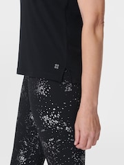 Sweaty Betty Black Soft Flow Studio Tank - Image 6 of 8