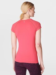 Sweaty Betty Pink Athlete Seamless Workout T-Shirt - Image 2 of 8