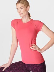 Sweaty Betty Pink Athlete Seamless Workout T-Shirt - Image 4 of 8
