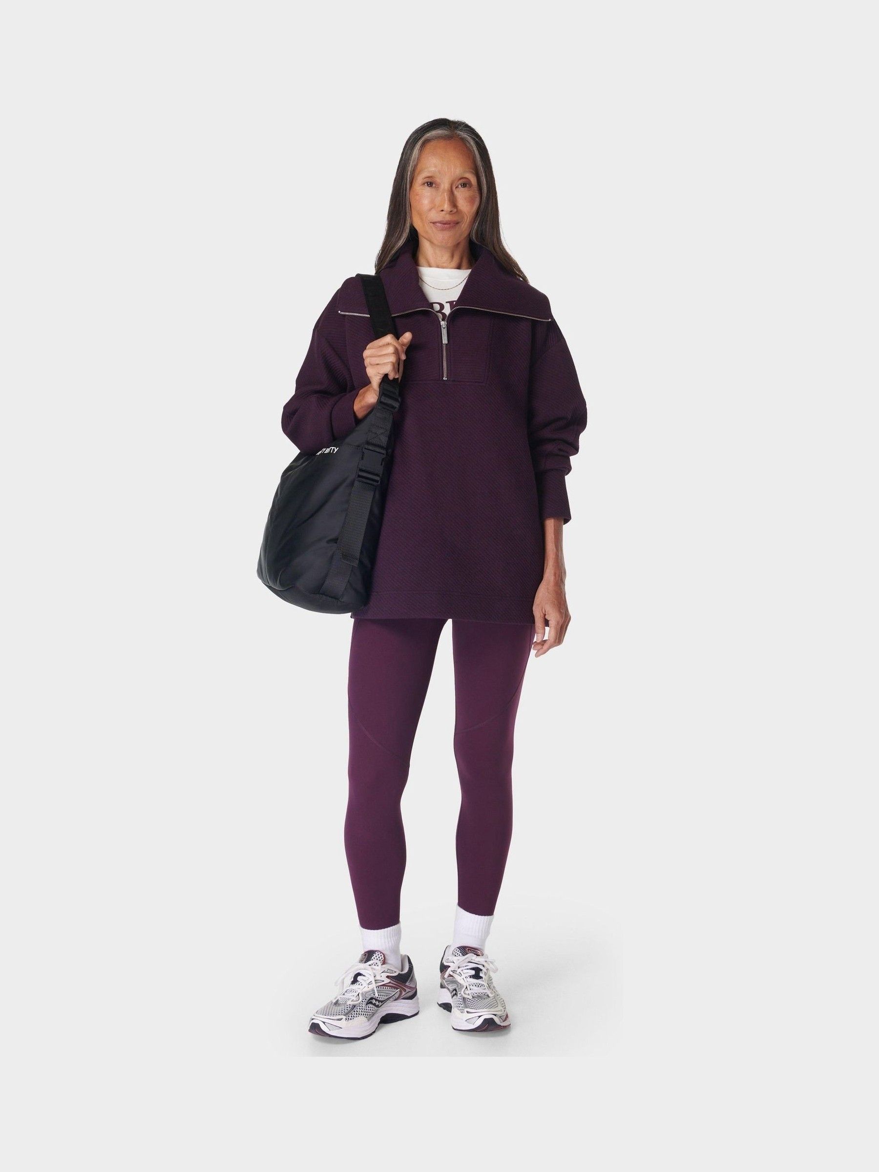 Buy Sweaty Betty Purple Radiant Half Zip Sweatshirt from