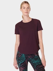 Sweaty Betty Purple Breathe Easy T-Shirt - Image 1 of 7