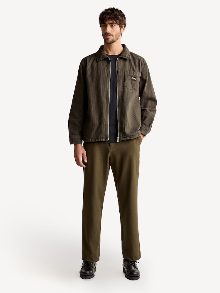 Stan Ray Grey Zip Through Striped Overshirt - Image 2 of 7