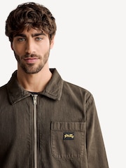 Stan Ray Grey Zip Through Striped Overshirt - Image 4 of 9