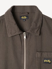 Stan Ray Grey Zip Through Striped Overshirt - Image 8 of 9