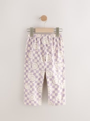 Purple Checkerboard 100% Cotton Pattern Pullon Trousers (3mths-7yrs) - Image 6 of 8