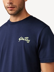 Stan Ray Blue OG Logo T-Shirt - Image 4 of 8