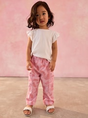 Pink 100% Cotton Pattern Pullon Trousers (3mths-7yrs) - Image 3 of 8