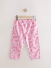 Pink 100% Cotton Pattern Pullon Trousers (3mths-7yrs) - Image 5 of 8