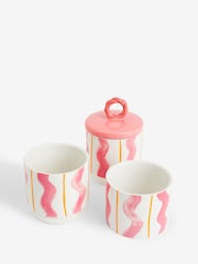 Set of 3 Pink wiggle Stacking Storage Jars - Image 4 of 5