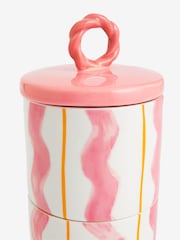 Set of 3 Pink wiggle Stacking Storage Jars - Image 5 of 5