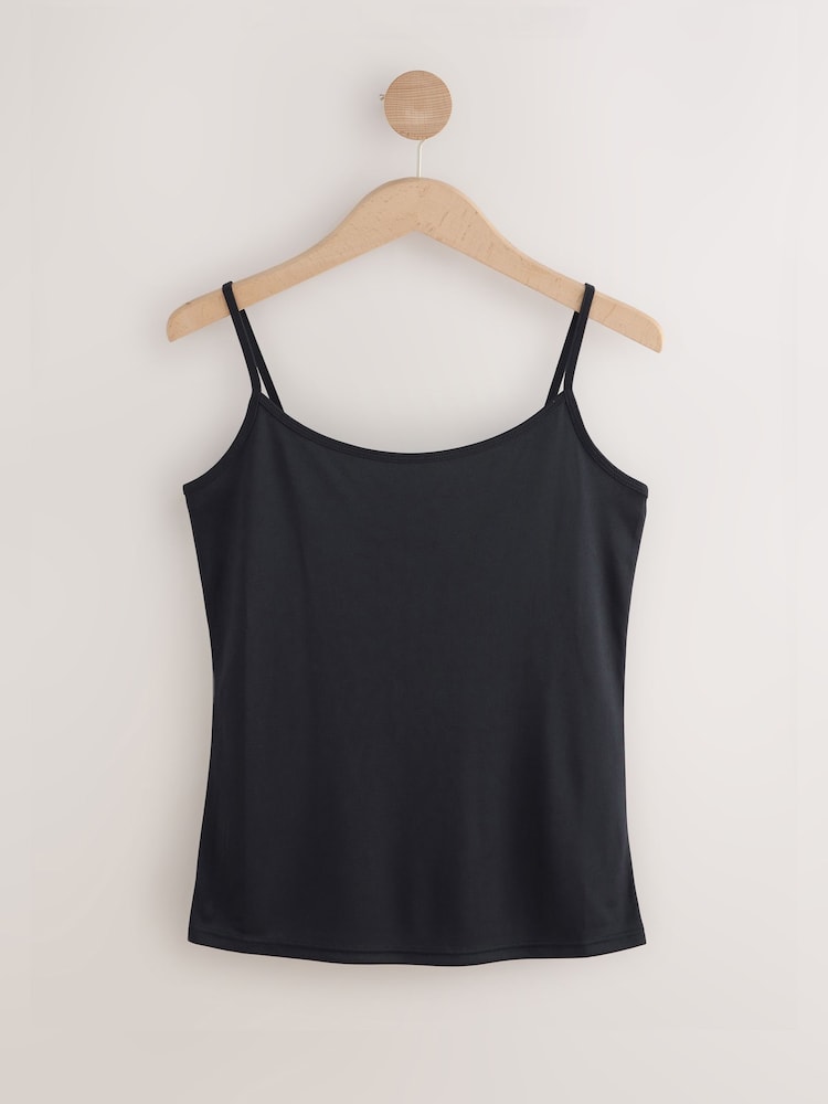 Black Microfibre Comfort Strappy Vest - Image 1 of 3